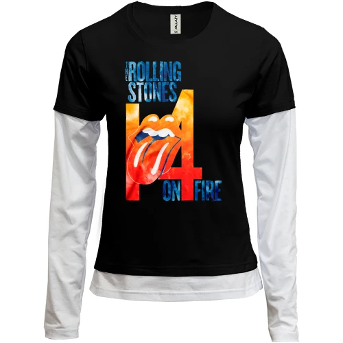 Женский лонгслив Комби Rolling Stones 14 Fire