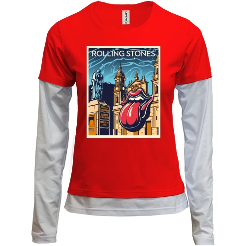 Женский лонгслив Комби Rolling Stones Poster