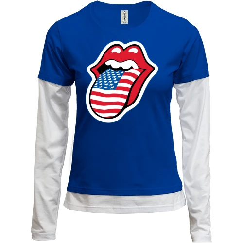 Женский лонгслив Комби Rolling Stones USA