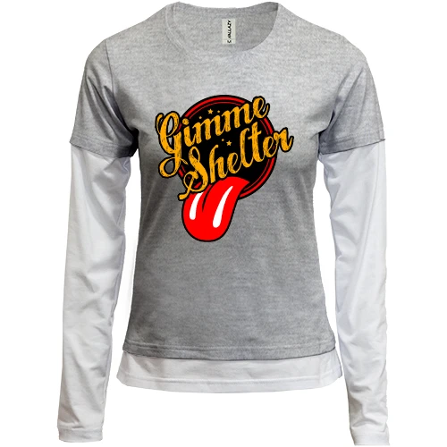 Женский лонгслив Комби Rolling Stones Gimme Shelter