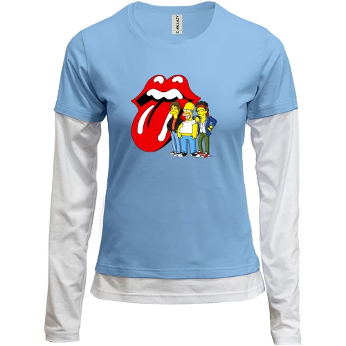 Женский лонгслив Комби Rolling Stones (Simpsons)