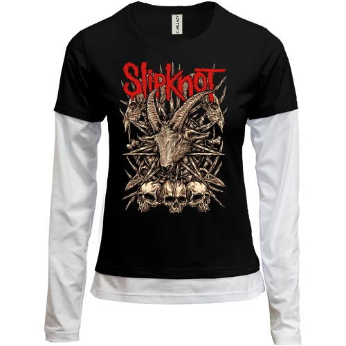 Женский лонгслив Комби Slipknot (Кости)