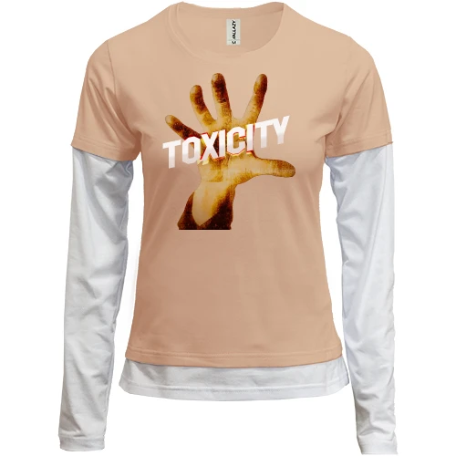 Женский лонгслив Комби, черный, System Of A Down - Toxicity