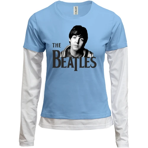 Женский лонгслив Комби, синий, Пол Маккартни (The Beatles)