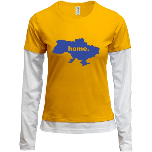 Женский лонгслив Комби Home