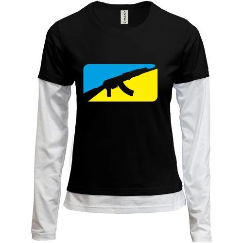 Женский лонгслив Комби Ukrainian fighter