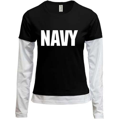 Женский лонгслив Комби NAVY (ВМС США)