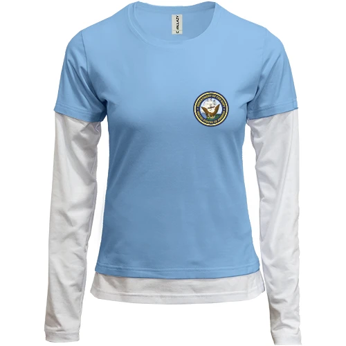 Женский лонгслив Комби NAVY (mini)