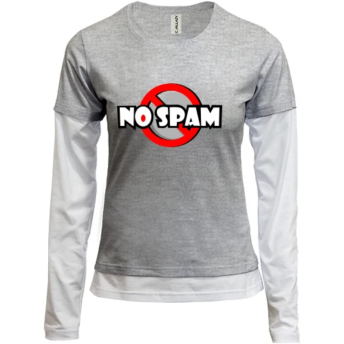 Женский лонгслив Комби No spam