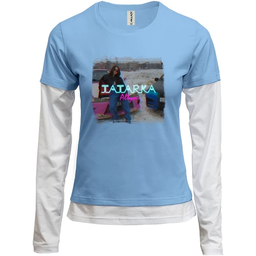 Женский лонгслив Комби с Tatarka