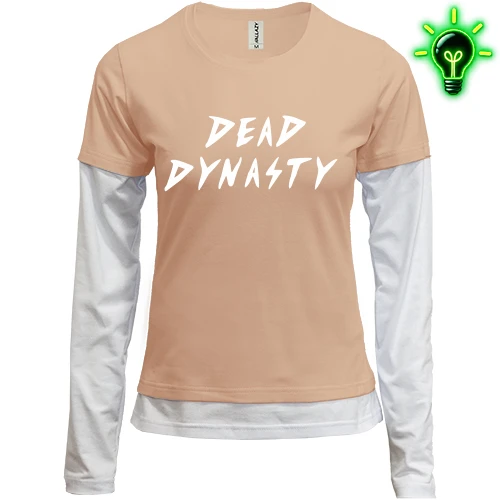 Женский лонгслив Комби, черный, с Dead Dynasty логотип