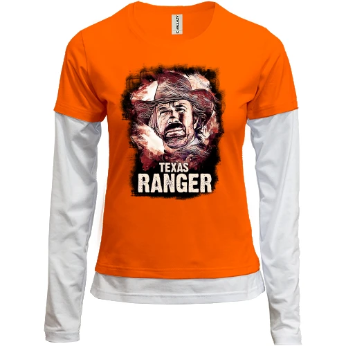 Женский лонгслив Комби с Чаком Норрисом (Texas Ranger)