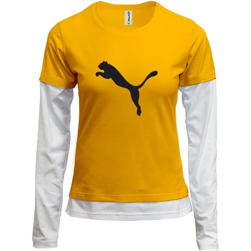 Женский лонгслив Комби с лого Puma