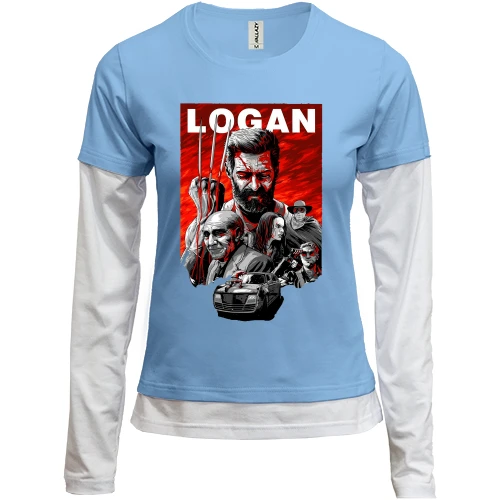 Женский лонгслив Комби с постером фильма Логан (Logan)