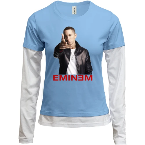 Женский лонгслив Комби, синий, Eminem (2)