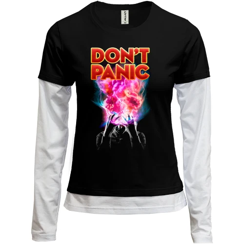 Женский лонгслив Комби Don't Panic с аниме-персонажем