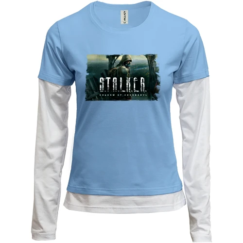 Женский лонгслив Комби STALKER - Тень Чернобыля