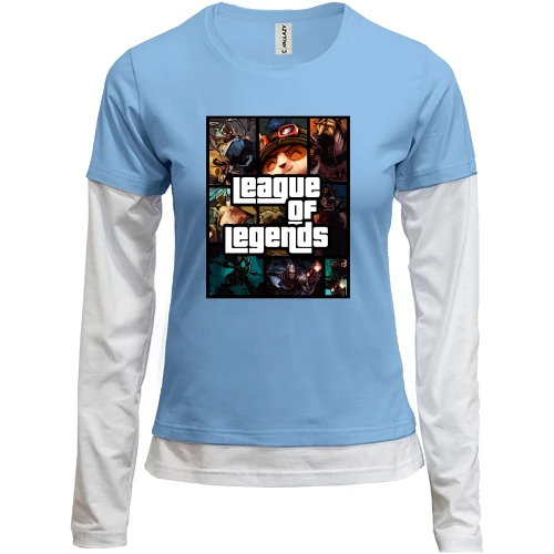 Женский лонгслив Комби League of Legends в стиле GTA