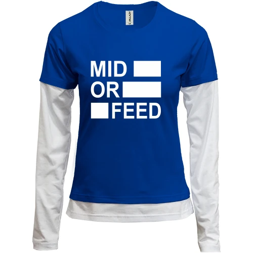 Женский лонгслив Комби Mid or feed