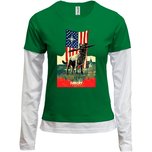 Женский лонгслив Комби с собакой - Far Cry