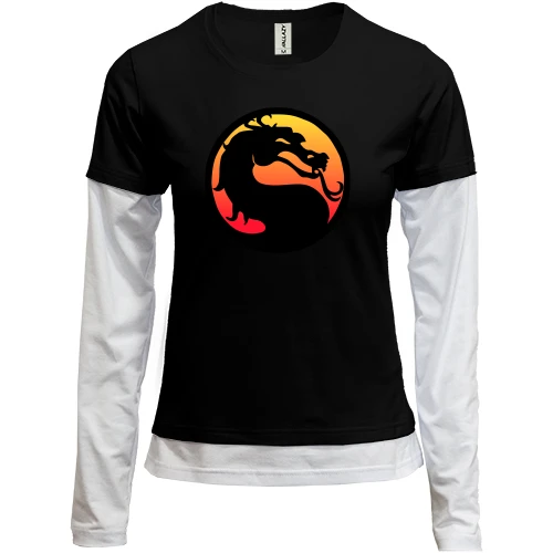 Женский лонгслив Комби с логотипом Mortal Kombat