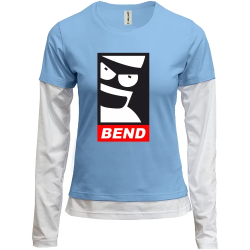 Женский лонгслив Комби BEND (OBEY Bender)