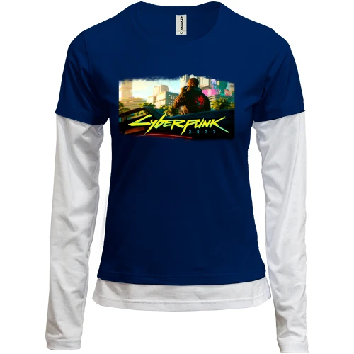 Женский лонгслив Комби с главным героем игры Cyberpunk 2077