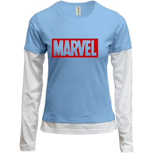 Жіночий лонгслів Комбі, синій, Marvel