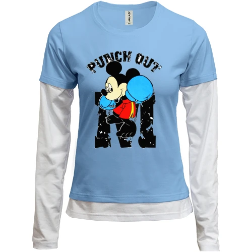 Женский лонгслив Комби Punch out