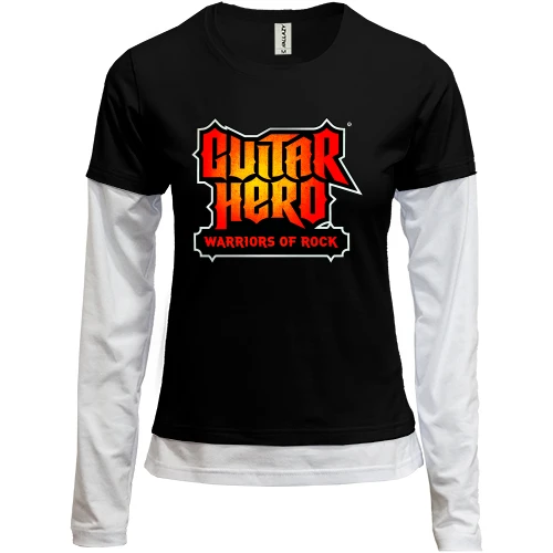 Женский лонгслив Комби с постером Guitar Hero - Warriors of rock