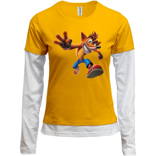 Женский лонгслив Комби с Crash Bandicoot 2