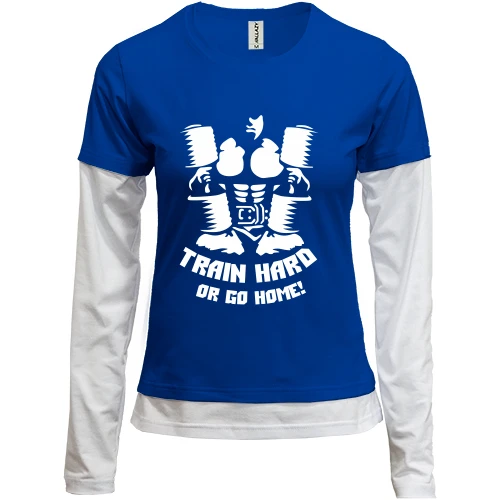 Женский лонгслив Комби Train hard or go home (2)