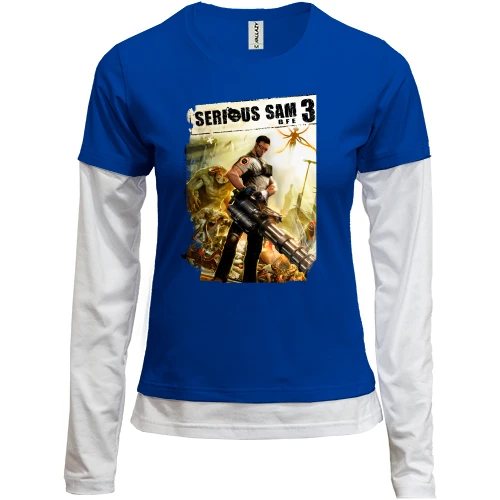 Женский лонгслив Комби с постером игры Serious Sam 3