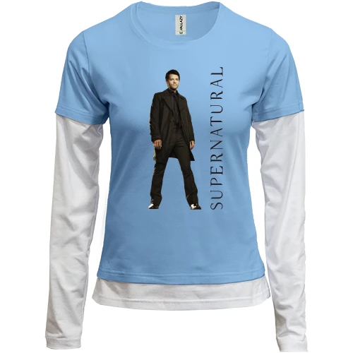 Женский лонгслив Комби Supernatural - Кас