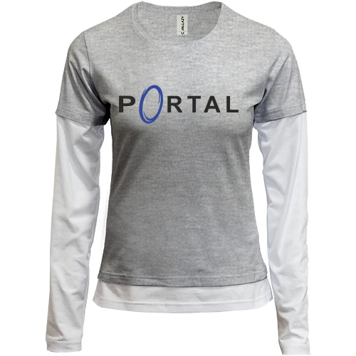 Женский лонгслив Комби с логотипом игры Portal