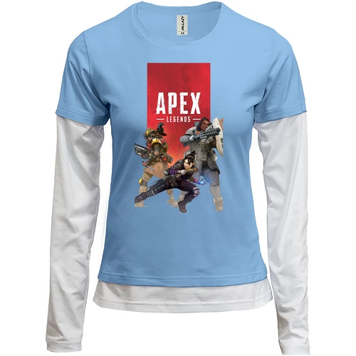 Женский лонгслив Комби с постером игры Apex - legends