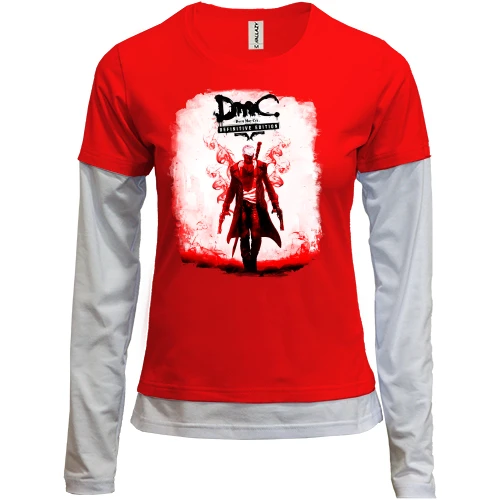 Женский лонгслив Комби с постером игры Devil May Cry
