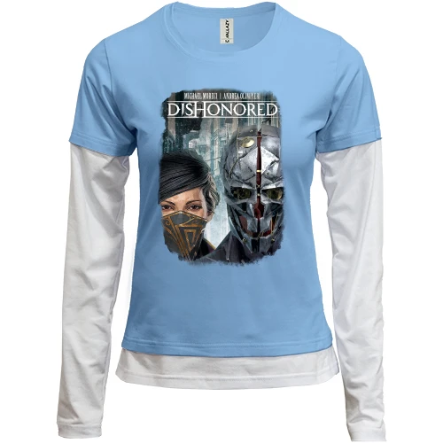 Женский лонгслив Комби с постером игры Dishonored