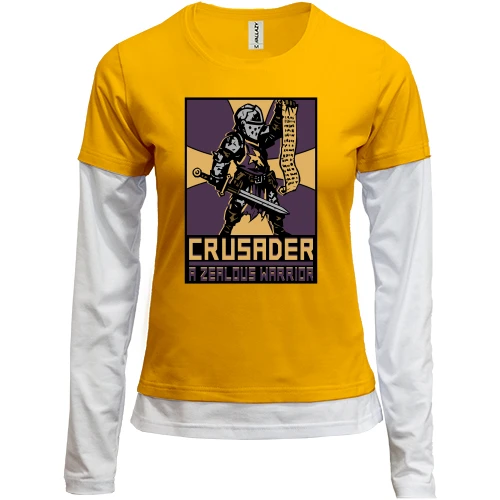 Женский лонгслив Комби с постером Crusader