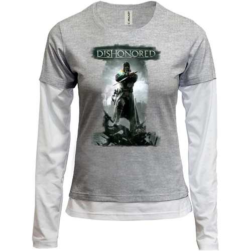 Женский лонгслив Комби с обложкой игры Dishonored