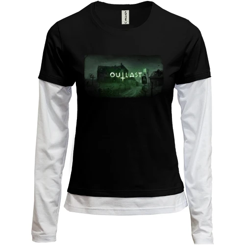 Женский лонгслив Комби с обложкой игры Outlast 2