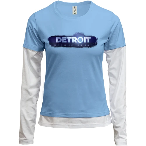 Женский лонгслив Комби с логотипом игры: Detroit - Become Human