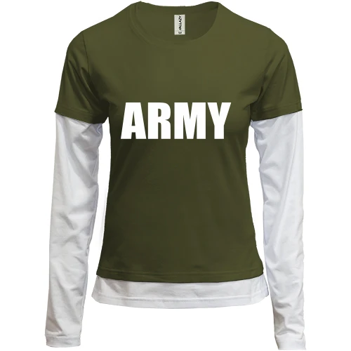 Женский лонгслив Комби ARMY (Армия)