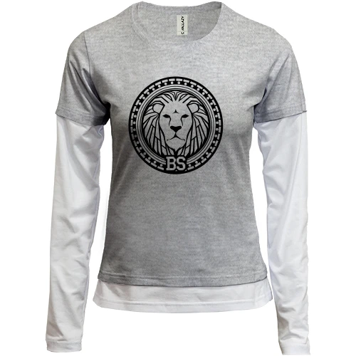 Женский лонгслив Комби, синий, Black Star Wear