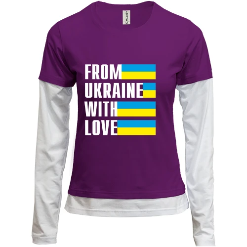 Женский лонгслив Комби From Ukraine with love