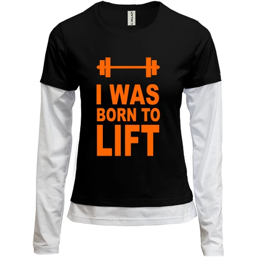 Женский лонгслив Комби I was born to lift
