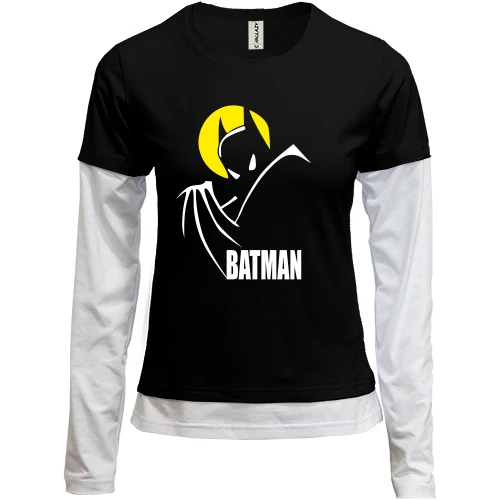 Женский лонгслив Комби Batman (black)