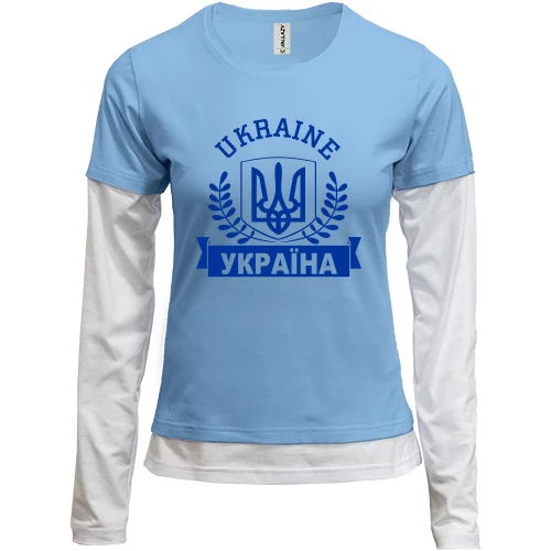Женский лонгслив Комби Ukraine - Украина