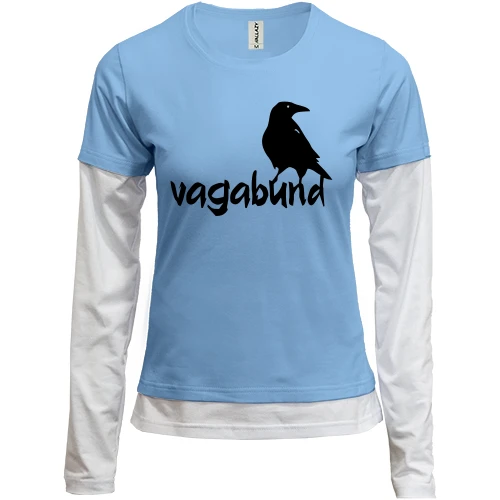 Женский лонгслив Комби, синий, Vagabund