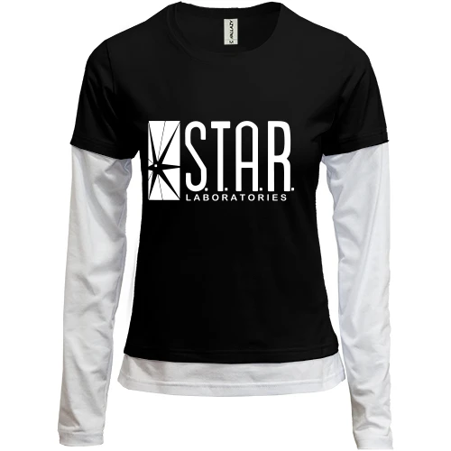 Жіночий лонгслів Комбі, чорний, S.T.A.R. Labs